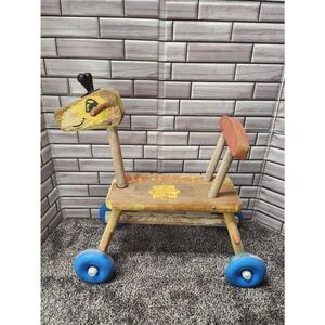 Vintage Playskool Ride On Rolling Giraffe